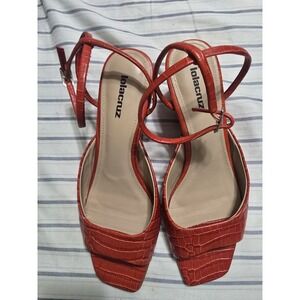 Lola Cruz Gilda Wedge Heel Orange Size 37